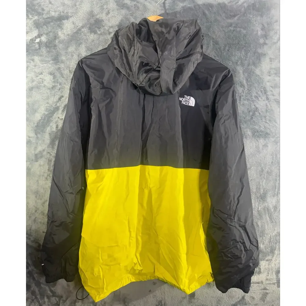 The North Face Antora Anorak Rain Jacket Men's XL Black Yellow Waterproof Hooded